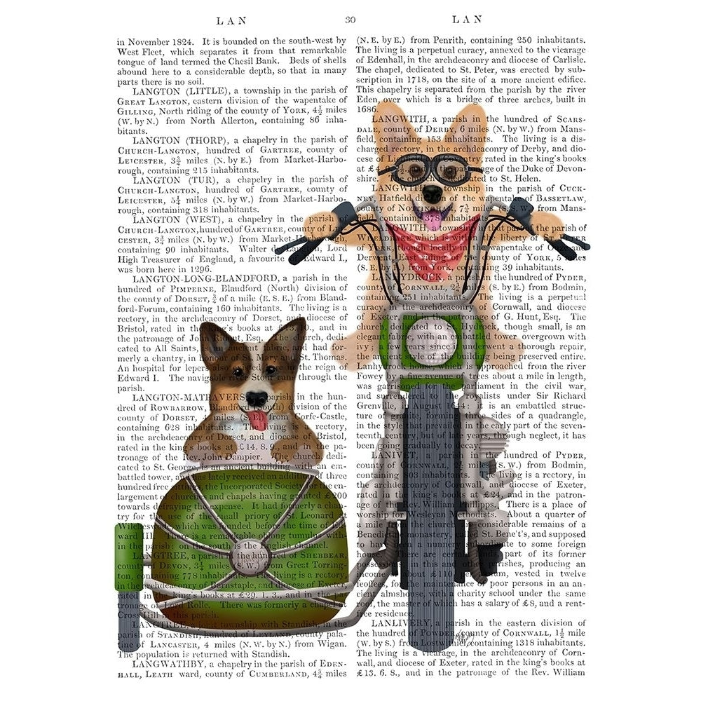 Corgi Chopper and Sidecar Poster Print - Funky Fab-VARPDX192912D Image 1