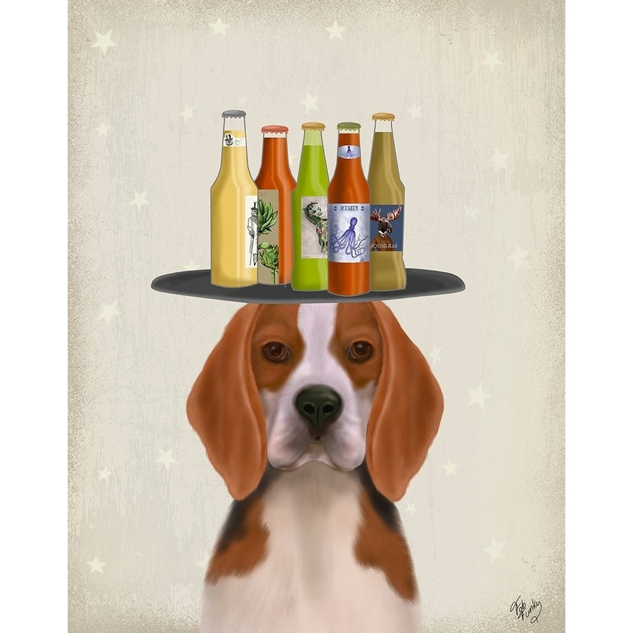 Beagle Beer Lover Poster Print - Funky Fab-VARPDX192944D Image 1