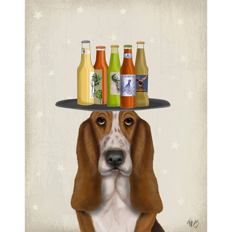 Basset Hound Beer Lover Poster Print - Funky Fab-VARPDX192943D Image 1