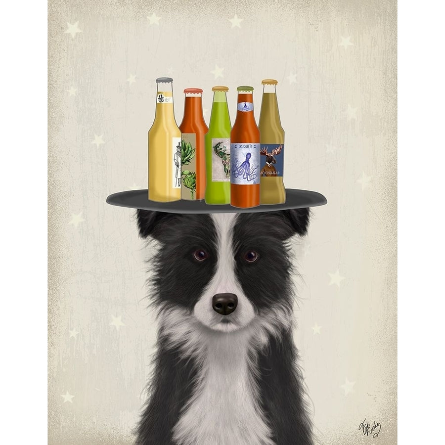 Border Collie Black White Beer Lover Poster Print - Funky Fab-VARPDX192947D Image 1