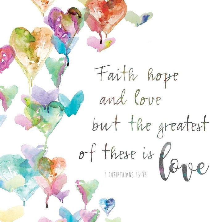 Faith Hope And Poster Print by Carol Robinson-VARPDX19293 Image 1