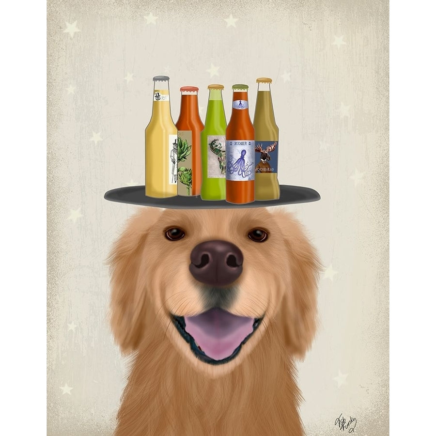 Golden Retriever Beer Lover Poster Print - Funky Fab-VARPDX192967D Image 1