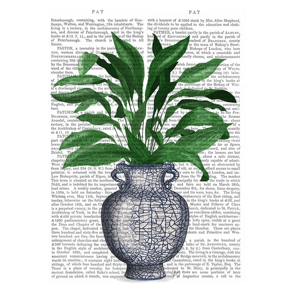 Chinoiserie Vase 2 With Plant Book Print Poster Print - Funky Fab-VARPDX193074D Image 1