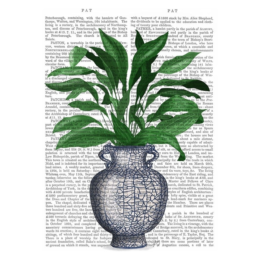 Chinoiserie Vase 2 With Plant Book Print Poster Print - Funky Fab-VARPDX193074D Image 1