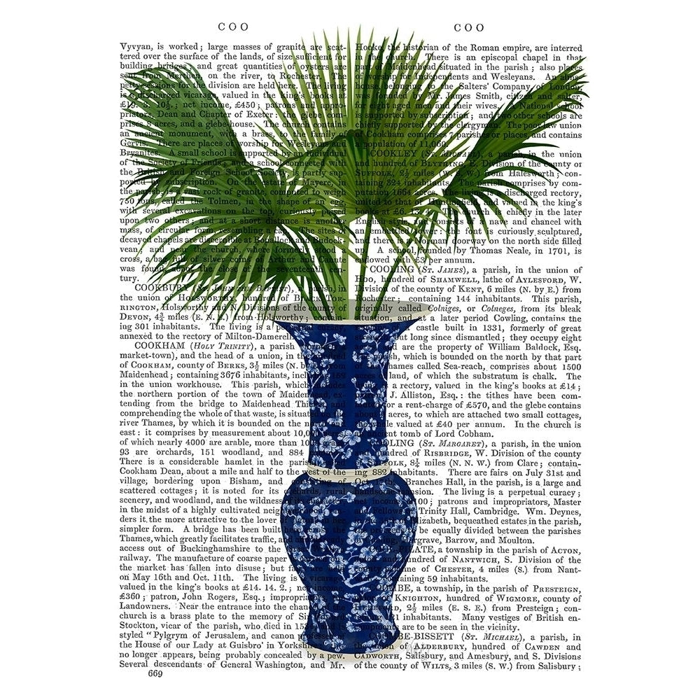 Chinoiserie Vase 8 With Plant Book Print Poster Print - Funky Fab-VARPDX193080D Image 1