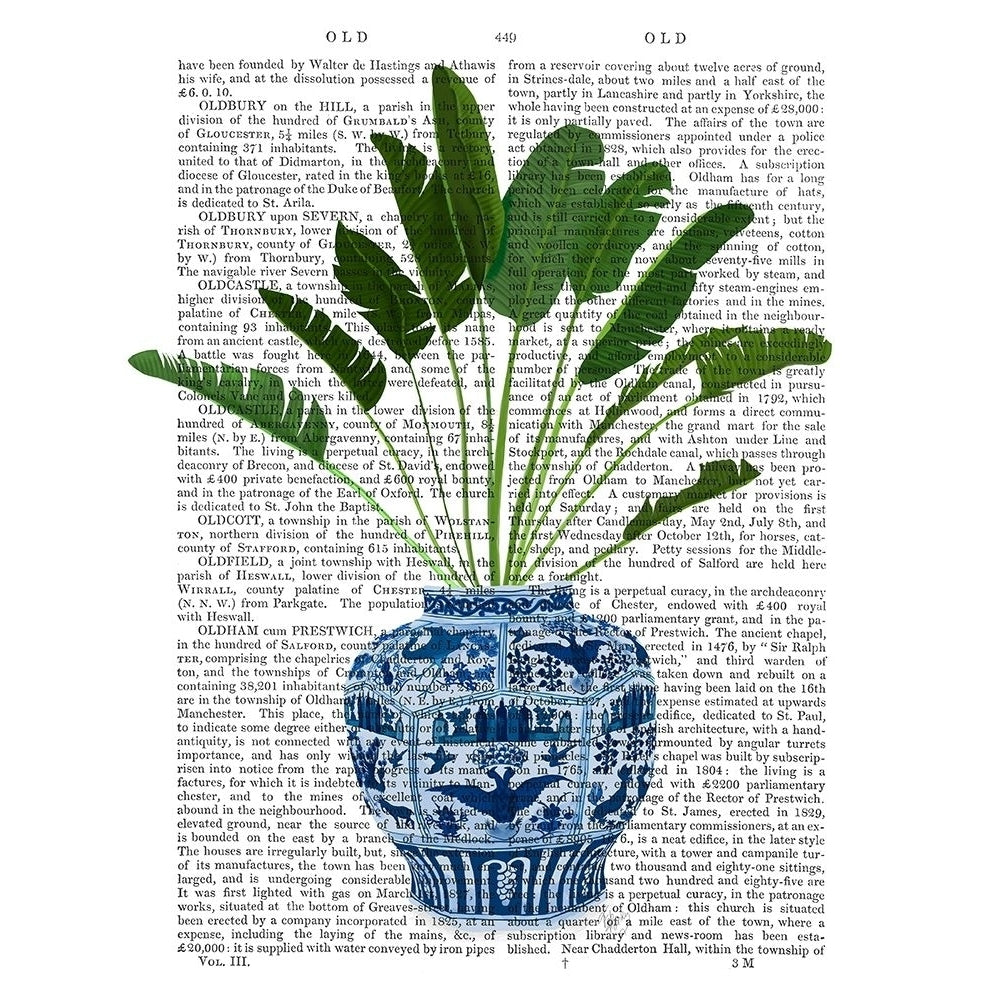 Chinoiserie Vase 5 With Plant Book Print Poster Print - Funky Fab-VARPDX193077D Image 1