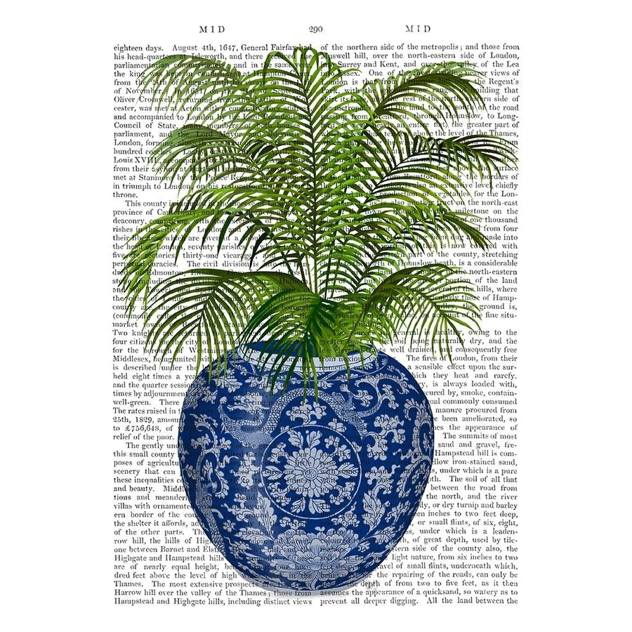 Chinoiserie Vase 6 With Plant Book Print Poster Print - Funky Fab-VARPDX193078D Image 1