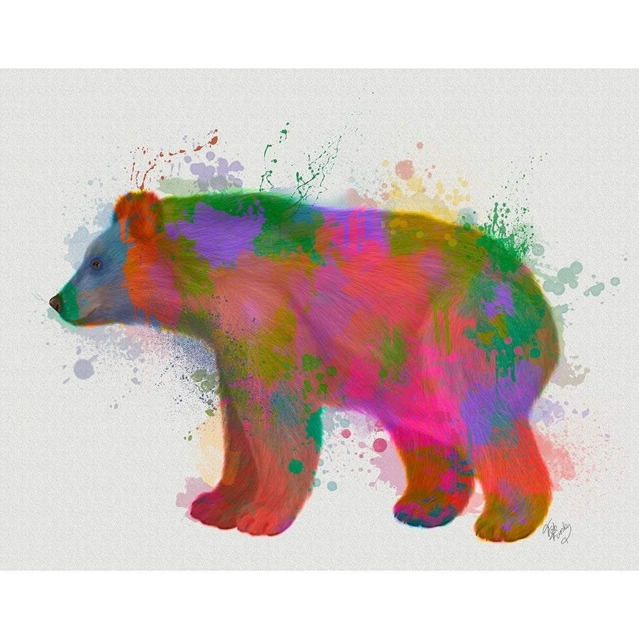 Bear Rainbow Splash 2 Poster Print - Funky Fab-VARPDX193283D Image 1