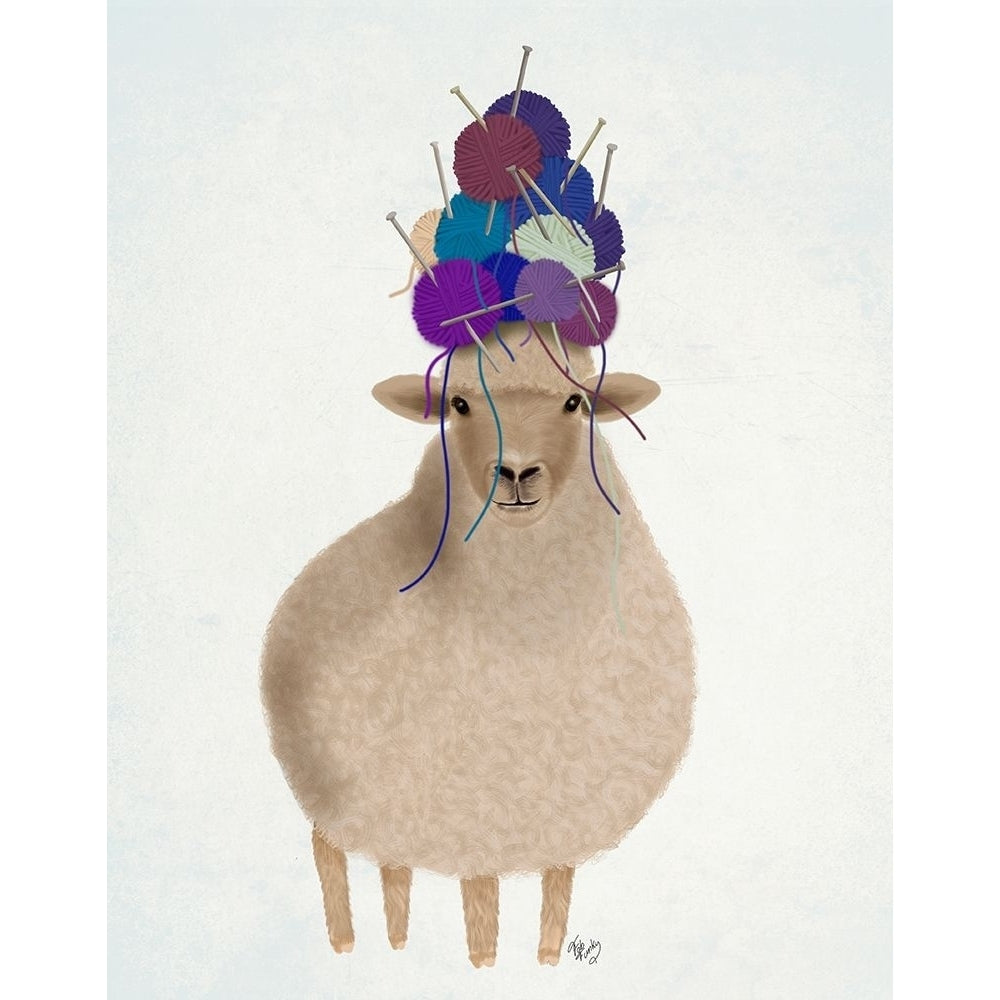 Sheep with Wool Hat Full Poster Print - Funky Fab-VARPDX193315D Image 1