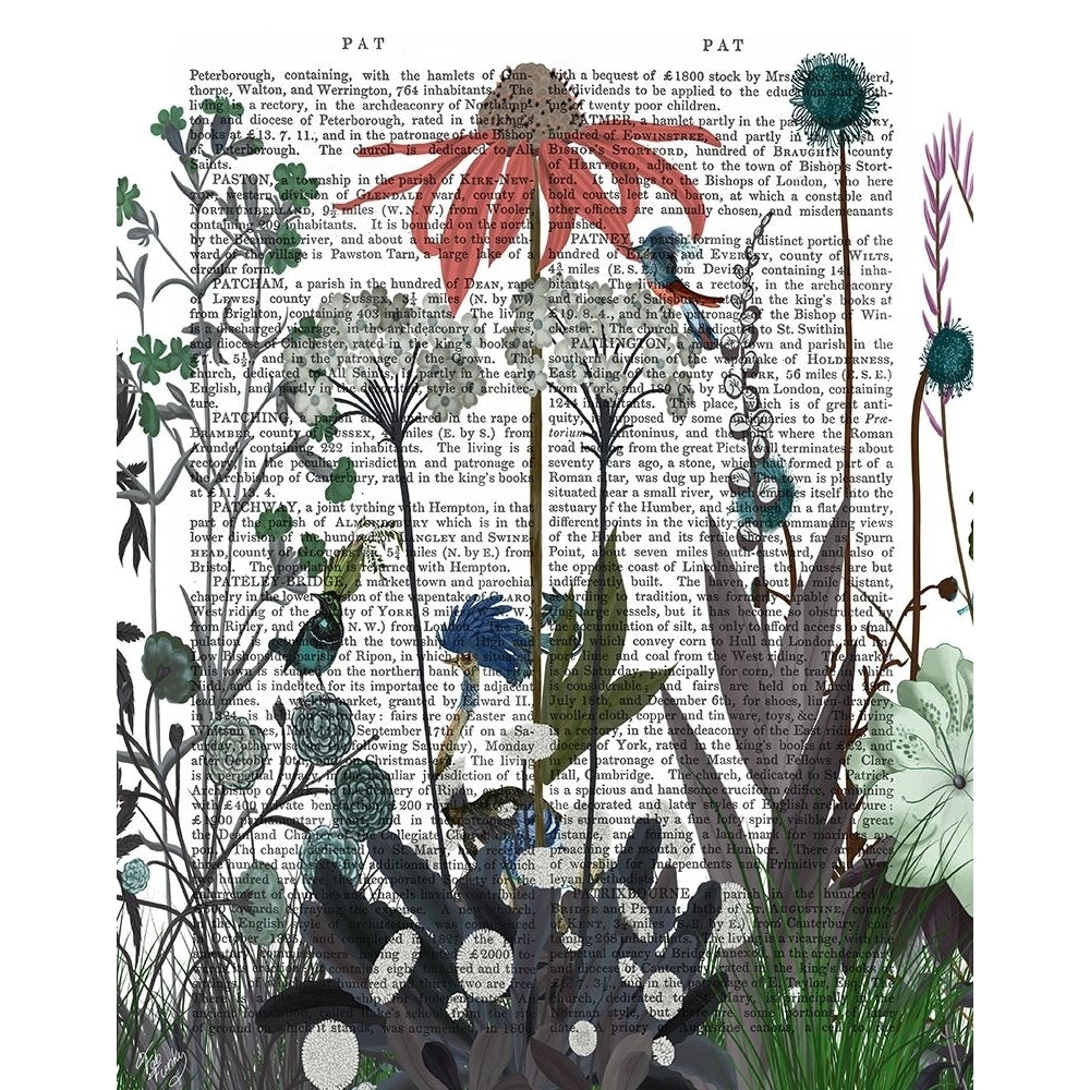 Wildflower Bloom Ostrich Book Print Poster Print - Funky Fab-VARPDX193334D Image 1