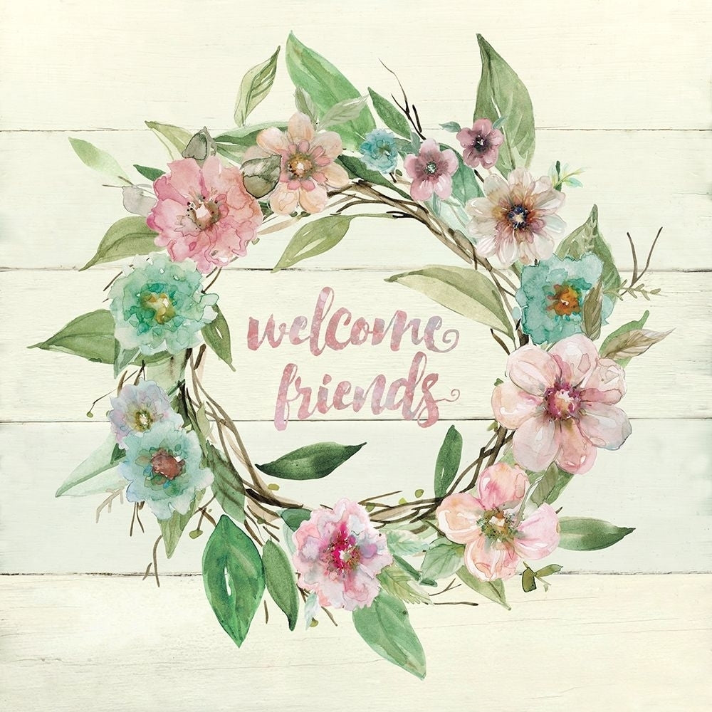 Welcome Wreath Poster Print by Carol Robinson-VARPDX19333 Image 2