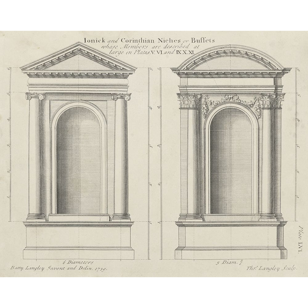 Ionic and Corinthian Niches Poster Print - Langley-VARPDX194435Z Image 1