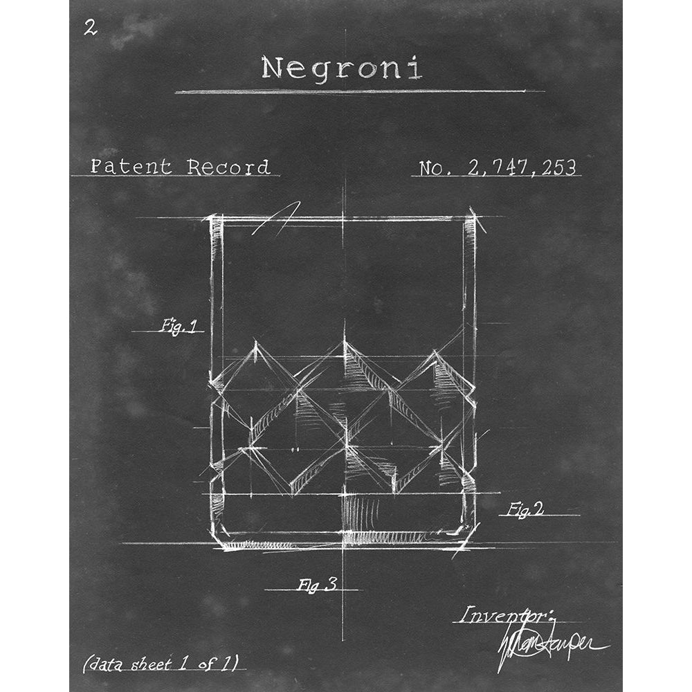 Barware Blueprint IX Poster Print - Ethan Harper-VARPDX194705Z Image 1