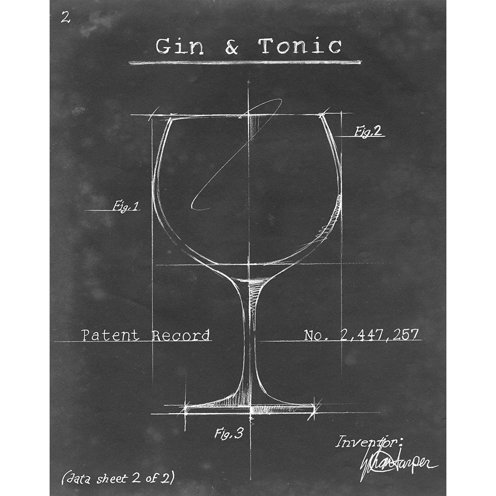 Barware Blueprint X Poster Print - Ethan Harper-VARPDX194706Z Image 1