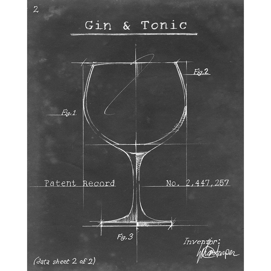 Barware Blueprint X Poster Print - Ethan Harper-VARPDX194706Z Image 1