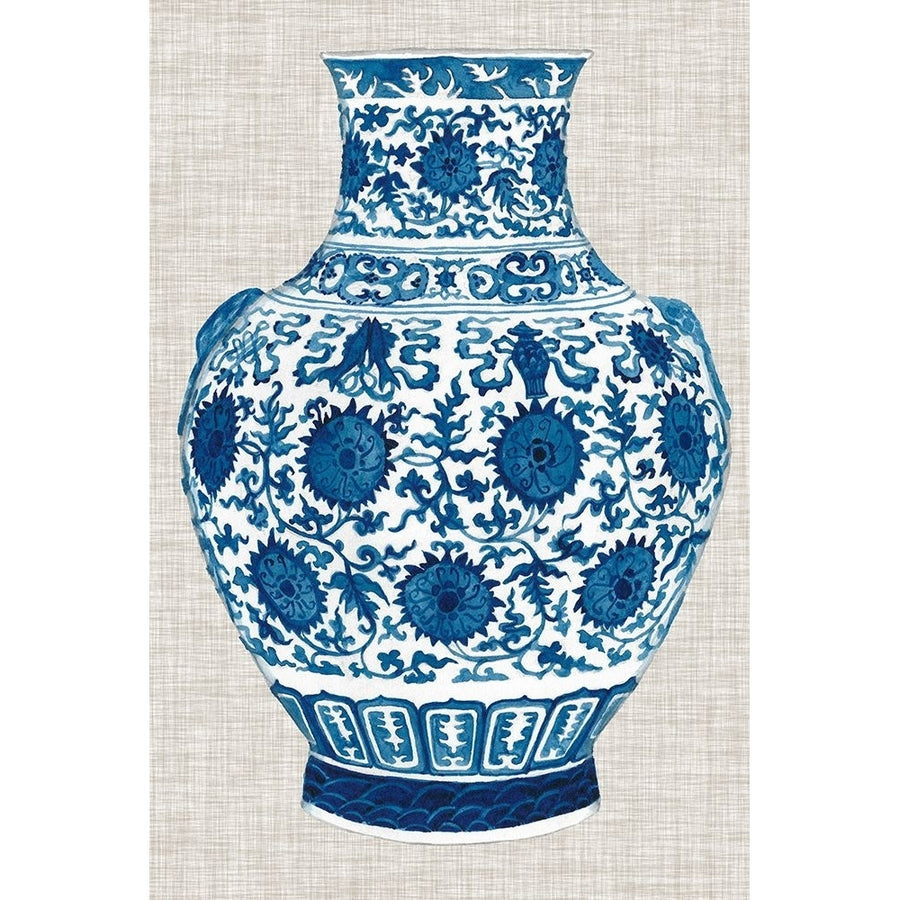 Ming Vase on Linen V Poster Print - Naomi McCavitt-VARPDX195523Z Image 1