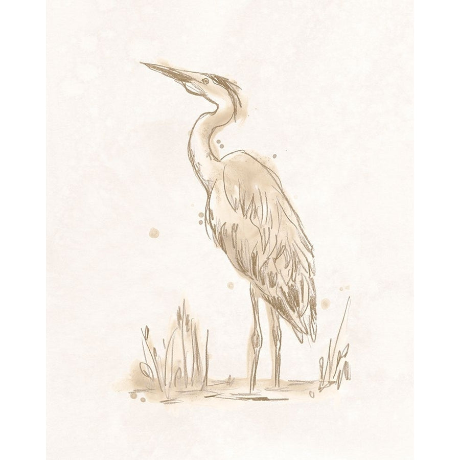 Sepia Heron III Poster Print - June Erica Vess-VARPDX195584Z Image 1