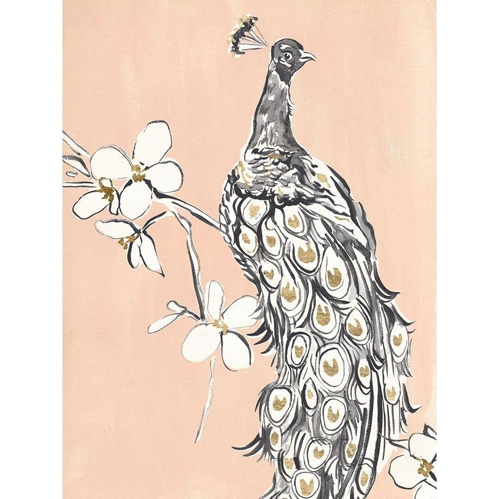 Peacock in Gold I Poster Print - Annie Warren-VARPDX197936Z Image 1