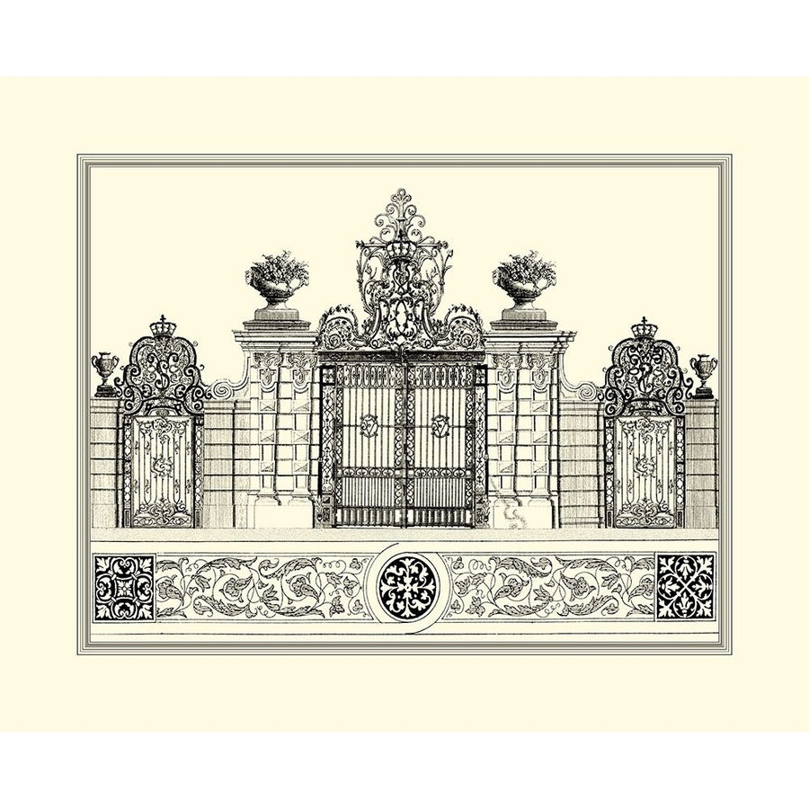 BW Grand Garden Gate IV Poster Print - O. Kleiner-VARPDX1985GG Image 1