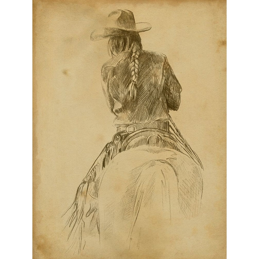 Cowgirl on Horseback I Poster Print - Jennifer Paxton Parker-VARPDX199100Z Image 1