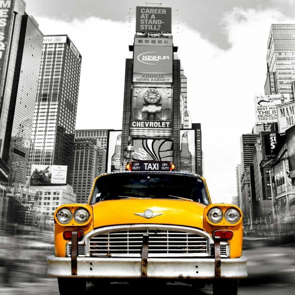 Vintage Taxi in Times Square NYC-VARPDX1AP3987 Image 2