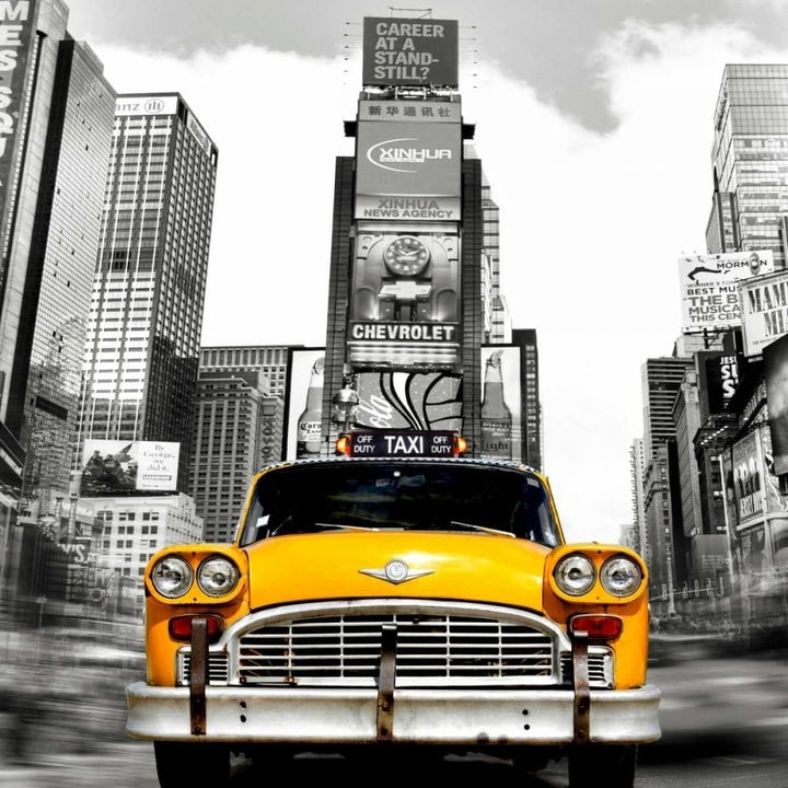 Vintage Taxi in Times Square NYC-VARPDX1AP3987 Image 1