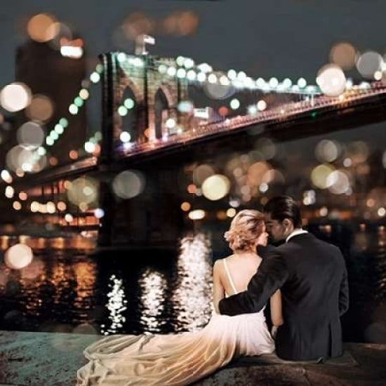 Kissing in a NY Night- detail Poster Print by Dianne Loumer-VARPDX1DL3729 Image 2