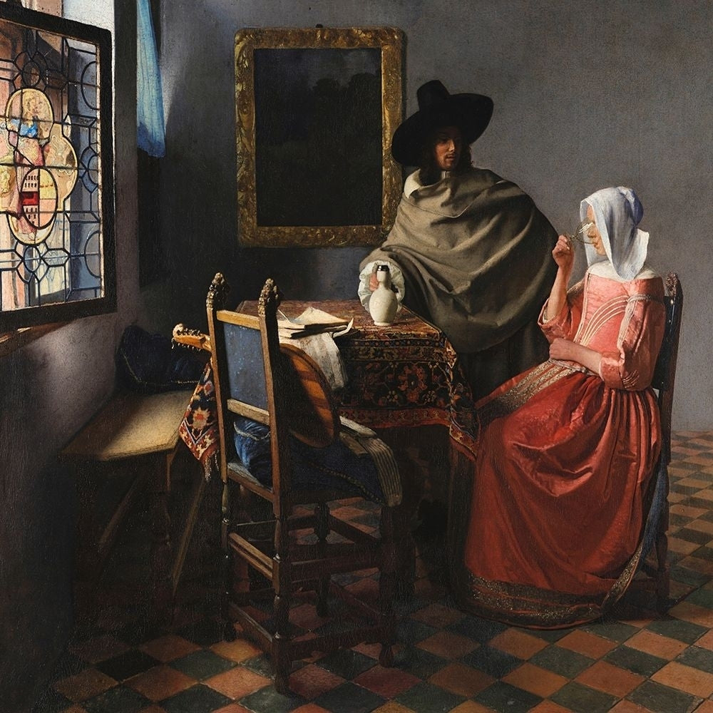 The Wine Glass - detail by Jan Vermeer-VARPDX1JV5634 Image 1