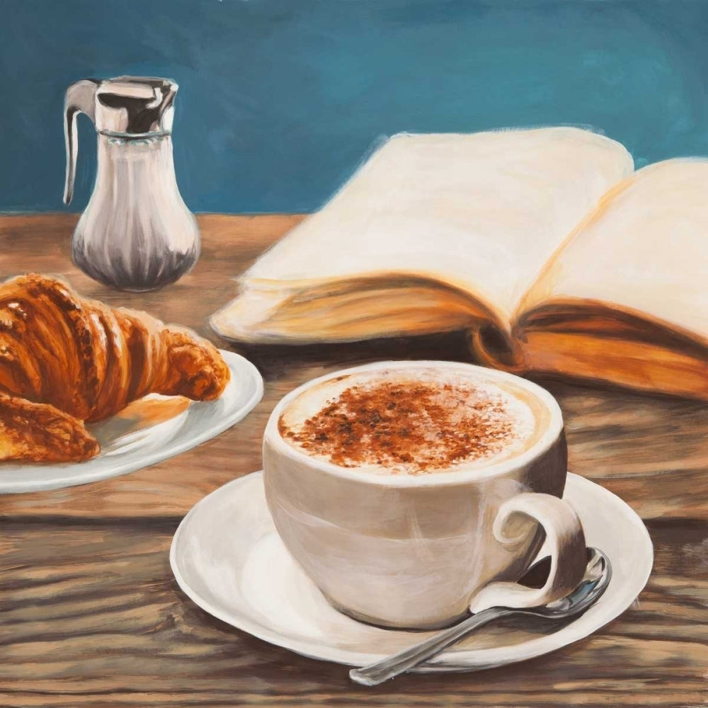 Cappuccino and Book Poster Print by Sandro Ferrari-VARPDX1SF4050 Image 2