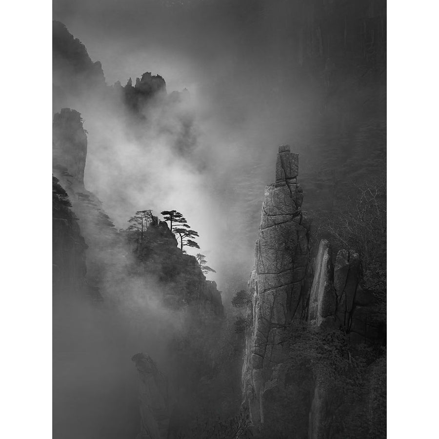 Huang Shan In The Fog Poster Print - GuoJi-VARPDX2013160 Image 1