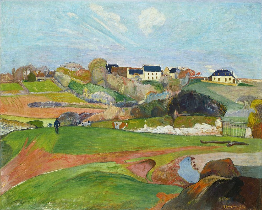 Landscape at Le Pouldu Poster Print - Paul Gauguin-VARPDX202990Z Image 1