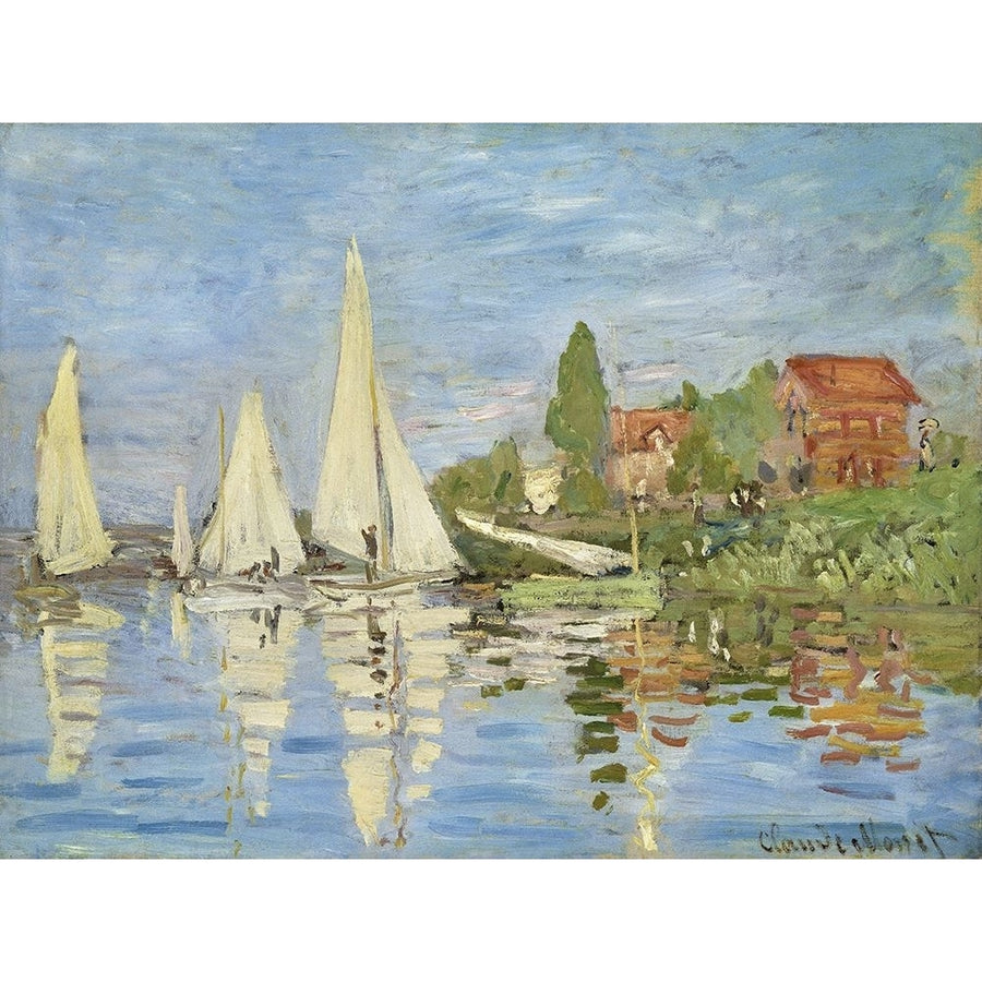 Regattas at Argenteuil Poster Print - Claude Monet-VARPDX203496Z Image 1