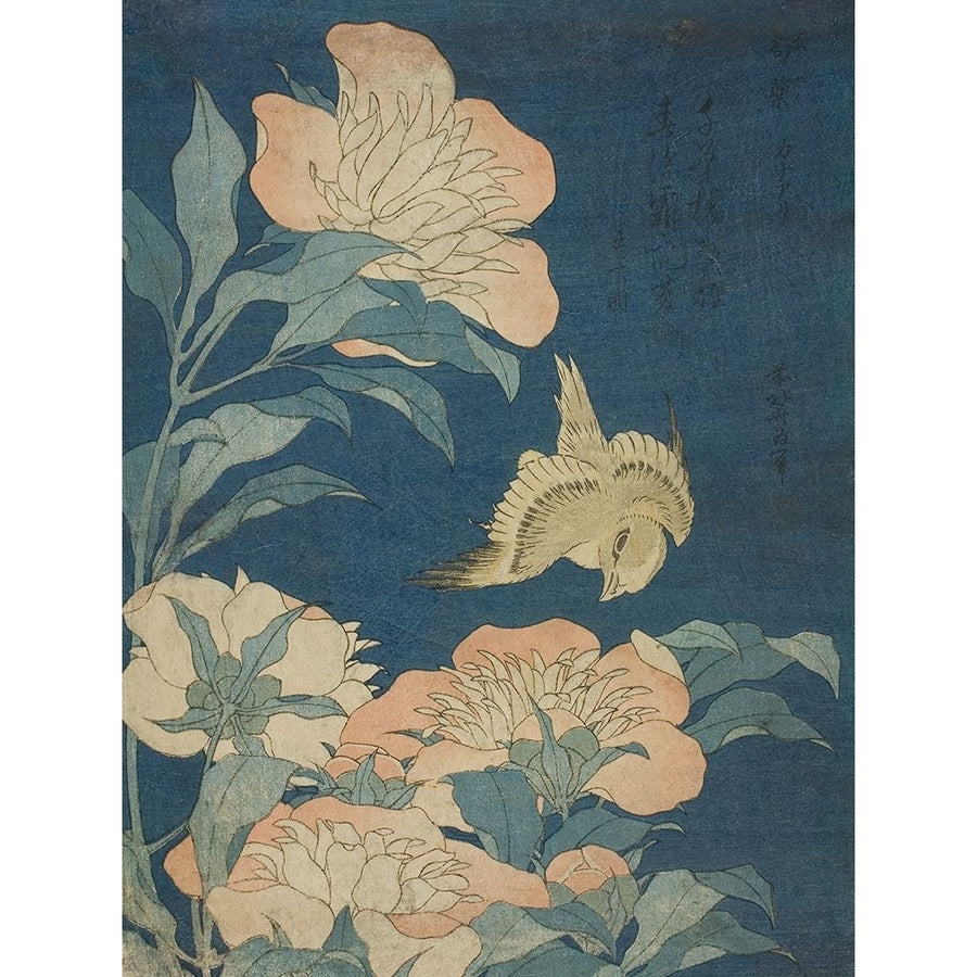 Hokusais Blossoms on Indigo II Poster Print - Katsushika Hokusai-VARPDX204337Z Image 1