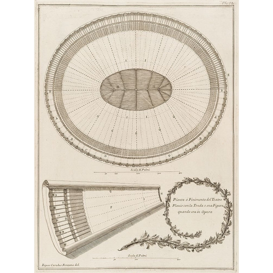 Antiquities of Pola Ancient Blueprints VIII Poster Print - Unknown-VARPDX204364Z Image 1