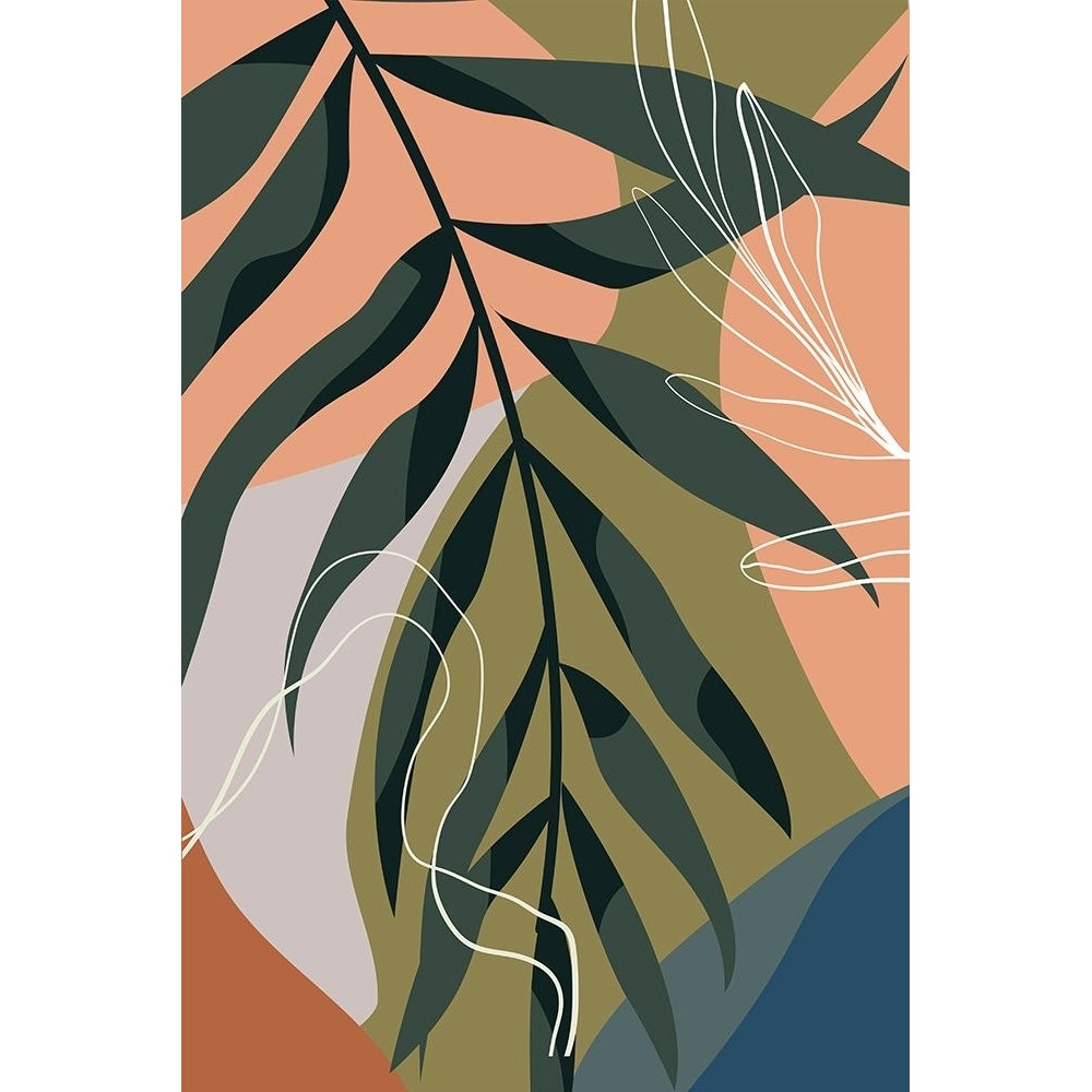 Boho Leaves II Poster Print - Frame Arctic-VARPDX204636Z Image 1