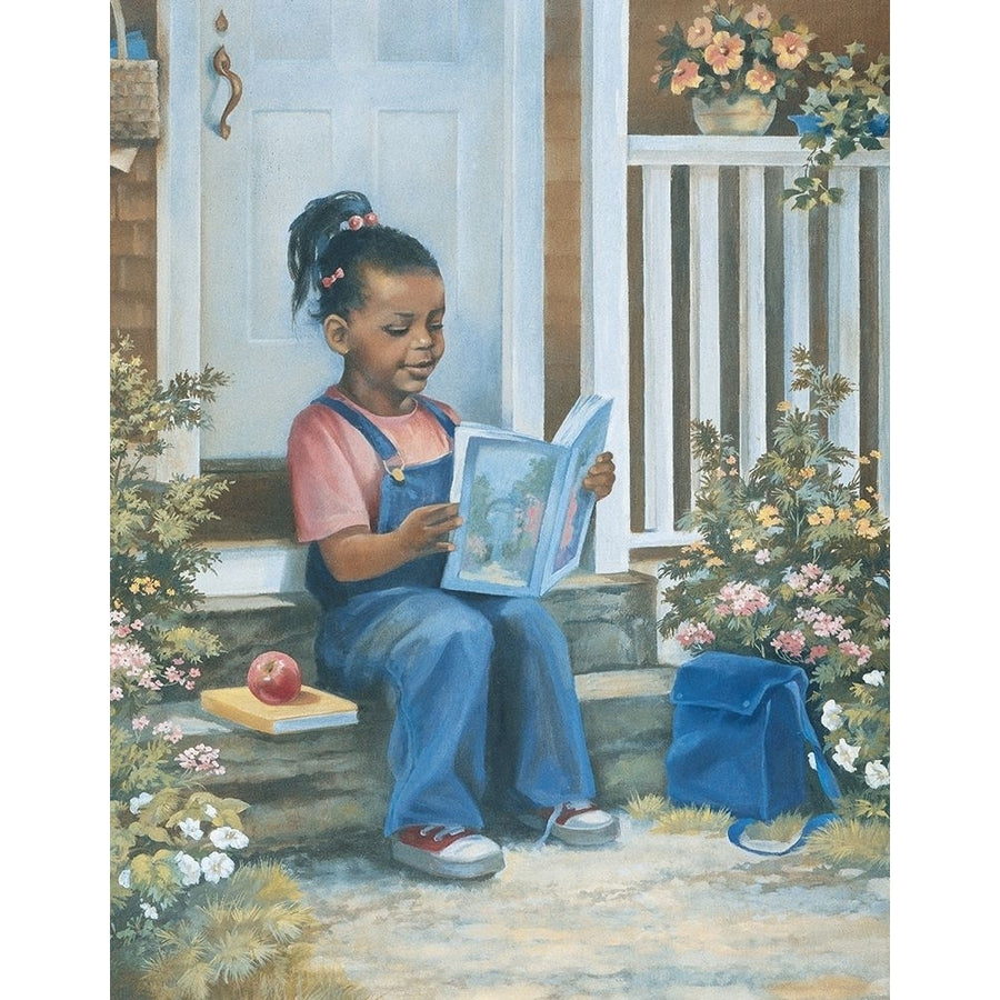 Girl Reading a Book Poster Print by Unknown Unknown-VARPDX20507 Image 1