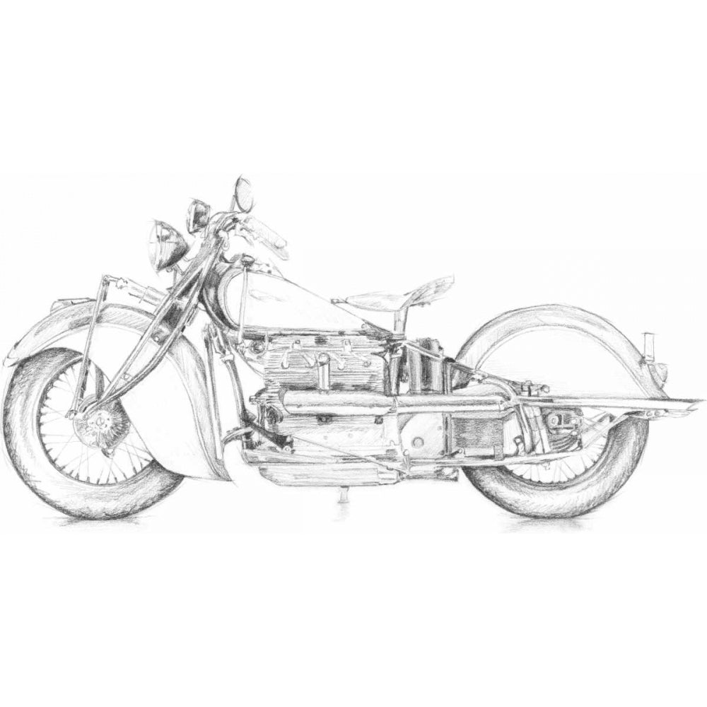 Motorcycle Sketch II Poster Print - Megan Meagher-VARPDX20641Z Image 1