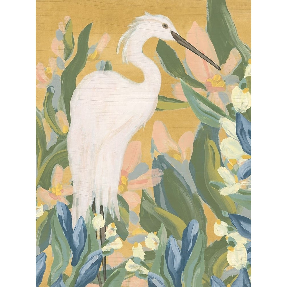 Floral Egret II Poster Print - June Erica Vess-VARPDX206607FN Image 1