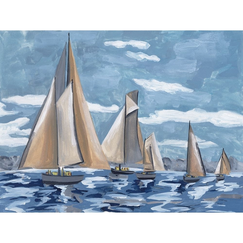 Boats at Sea I Poster Print - Melissa Wang-VARPDX206696FN Image 1