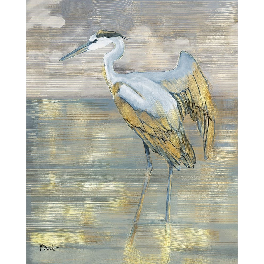 Golden Blue Heron Poster Print - Paul Brent-VARPDX20691 Image 1