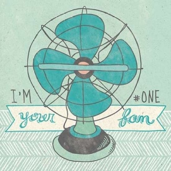 Retro Fan Gray Poster Print by Mary Urban-VARPDX20849 Image 1