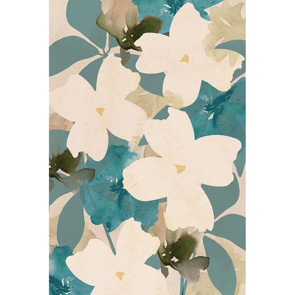 Peach Teal Floral I Poster Print - Flora Kouta-VARPDX209023FN Image 1