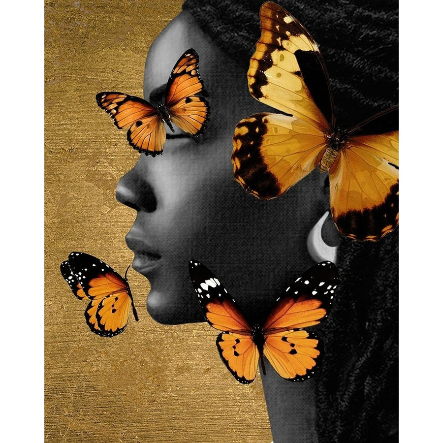 Monochrome Golden Butterfly I Poster Print - Alonzo Saunders-VARPDX209082FN Image 1