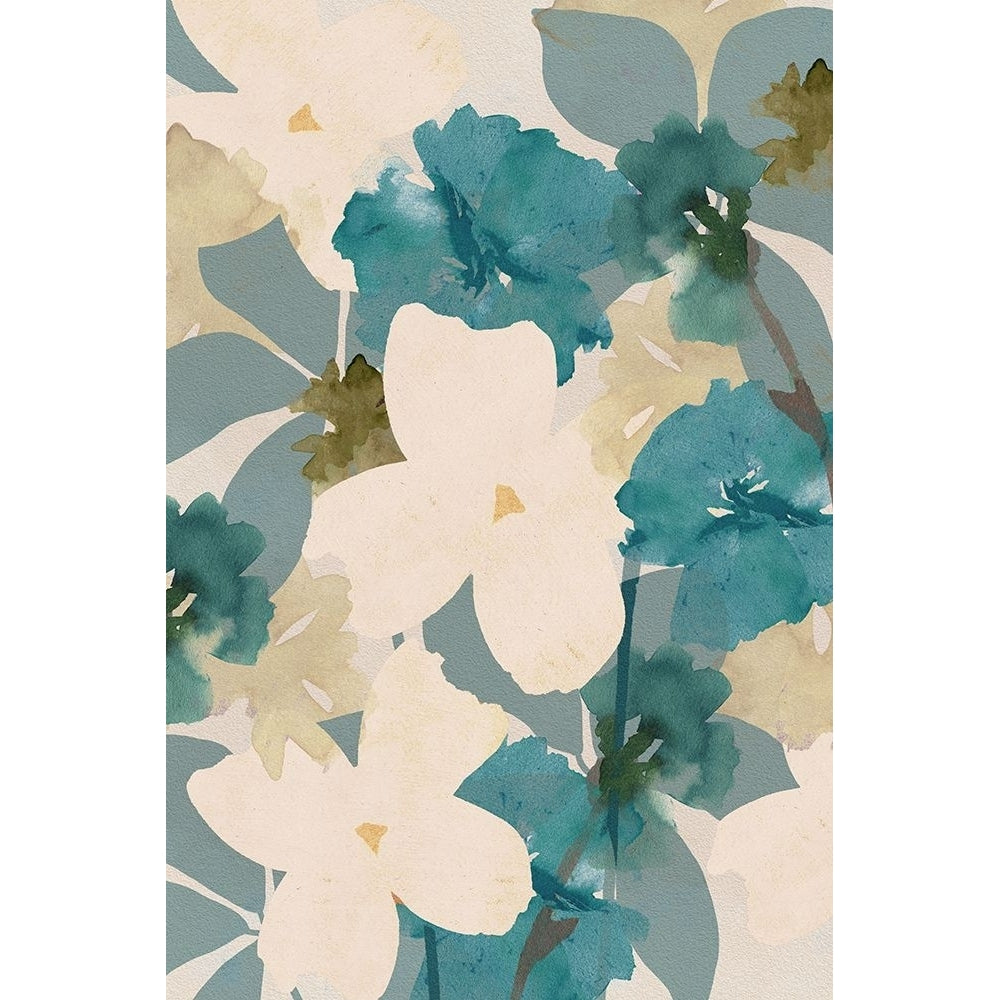 Peach Teal Floral II Poster Print - Flora Kouta-VARPDX209024FN Image 1