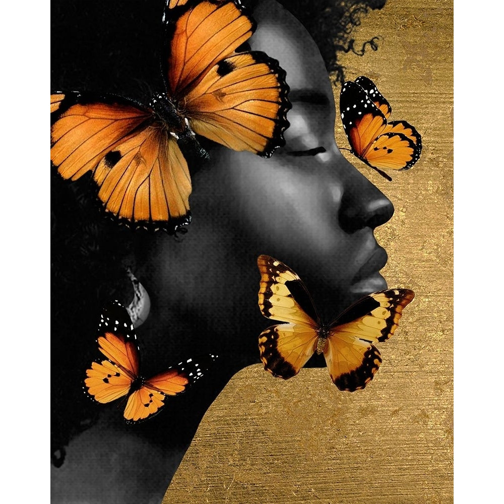 Monochrome Golden Butterfly II Poster Print - Alonzo Saunders-VARPDX209083FN Image 1