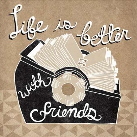 Life is Better with Friends Taupe Poster Print by Mary Urban-VARPDX20961 Image 2