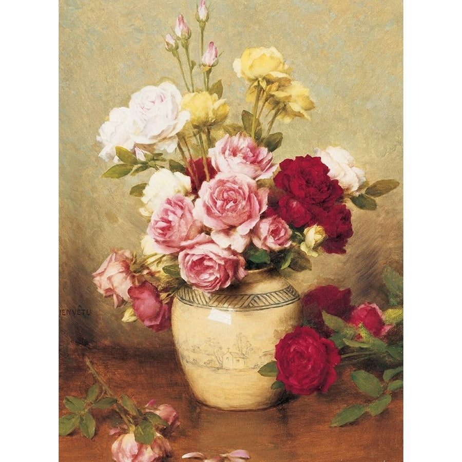 Roses in Vase Poster Print by Unknown Unknown-VARPDX21424 Image 1