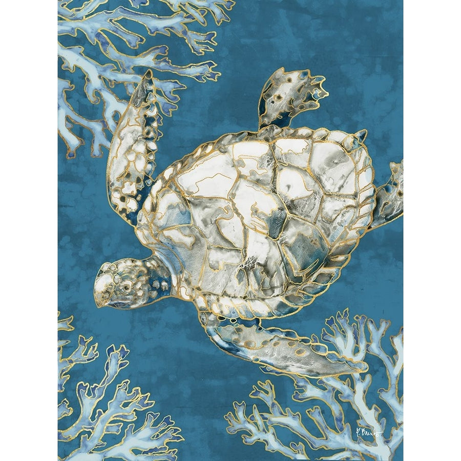 Playa Sealife Vertical I - Indigo Poster Print - Paul Brent-VARPDX21713A Image 1