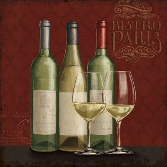 Bistro Paris White Wine v.2 Poster Print by Janelle Penner-VARPDX21741 Image 1