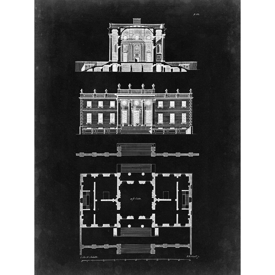 Graphic Building And Plan IV Poster Print - James Gibbs-VARPDX21812Z Image 1